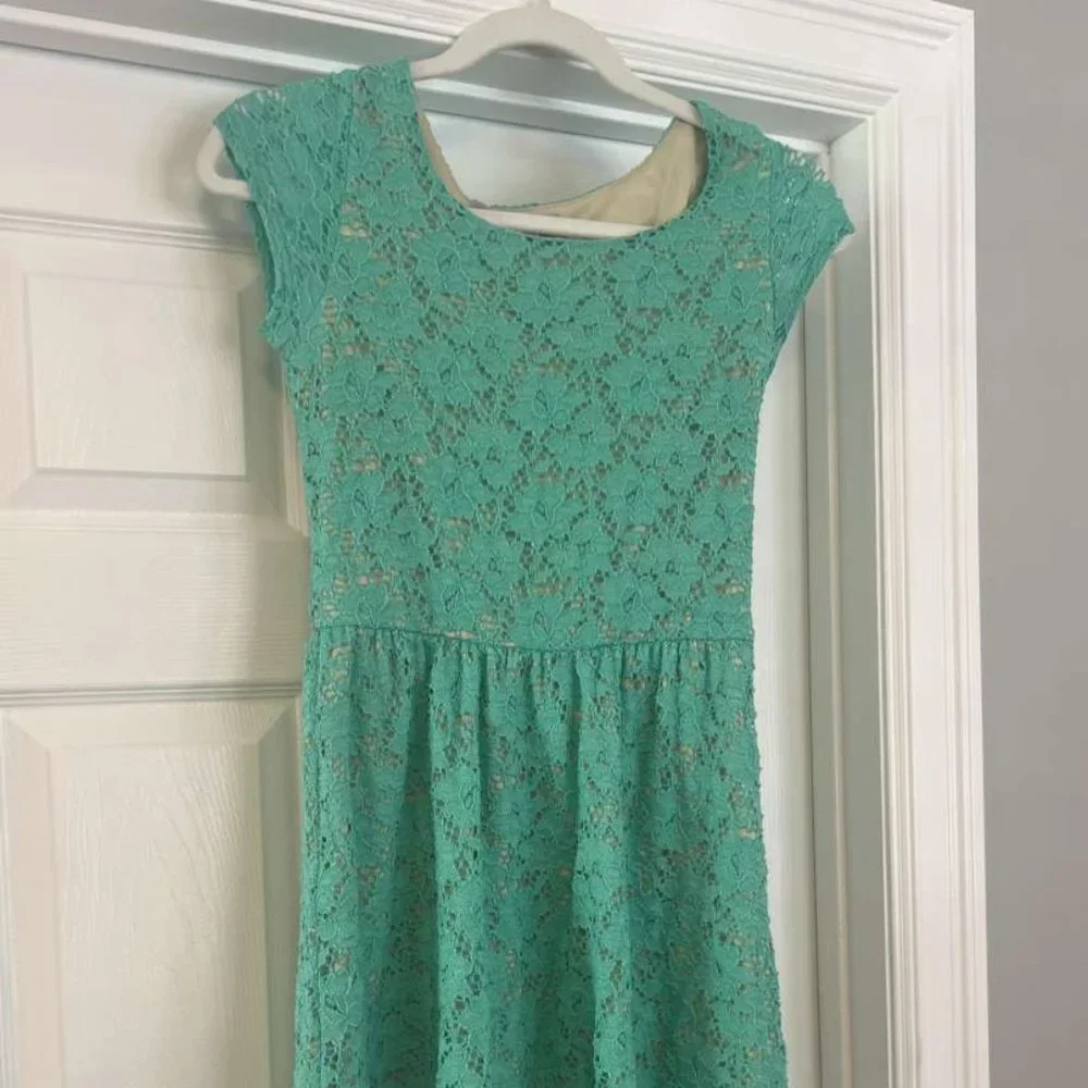 Hidden heart size small turquoise dress - Picture 1 of 2